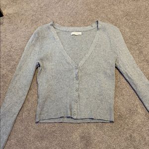 long sleeve button up cropped shirt